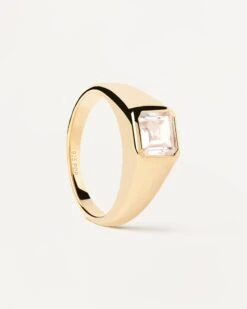 Square Shimmer Stamp Ring
