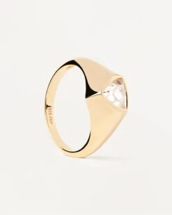 Triangle Shimmer Stamp Ring -Fashion Accessories 1 AN01 986 U