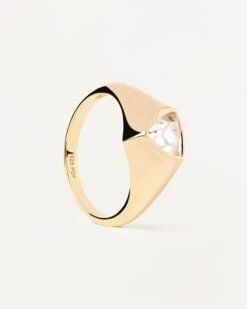 Triangle Shimmer Stamp Ring