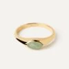 Green Aventurine Nomad Stamp Ring