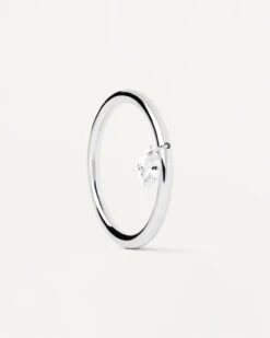 Rain Solitary Silver Ring 13 Rain Solitary Silver Ring -Fashion Accessories 1 AN02 966 U