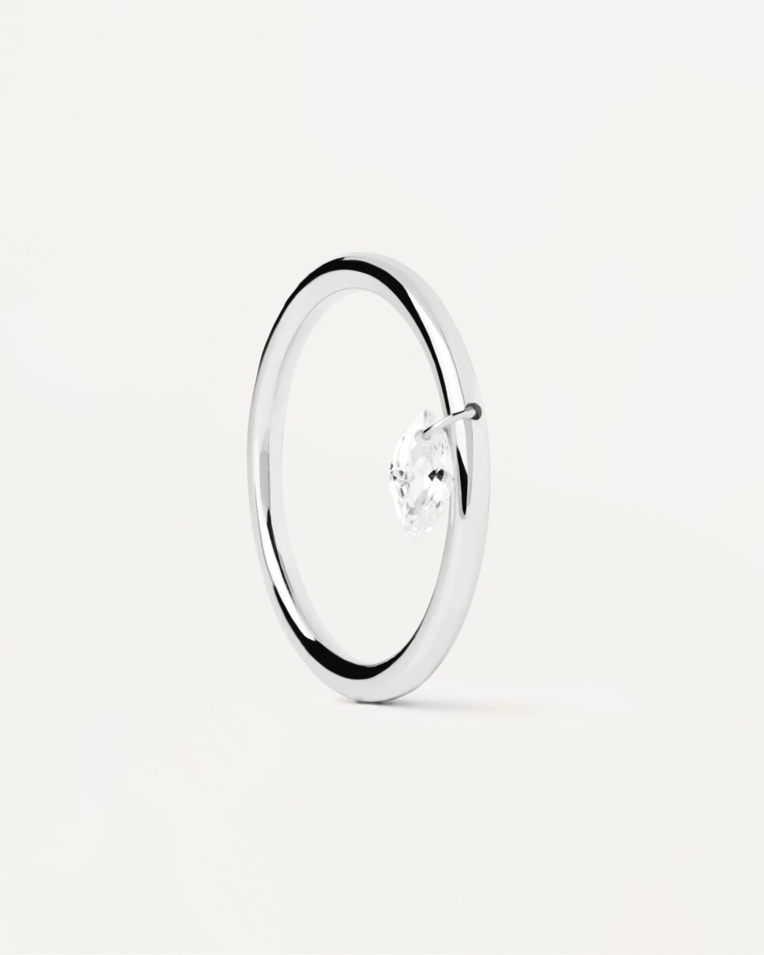 Rain Solitary Silver Ring 1 Rain Solitary Silver Ring