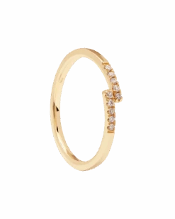 Diamonds And Gold Cross Ring -Fashion Accessories 1 AN05 007