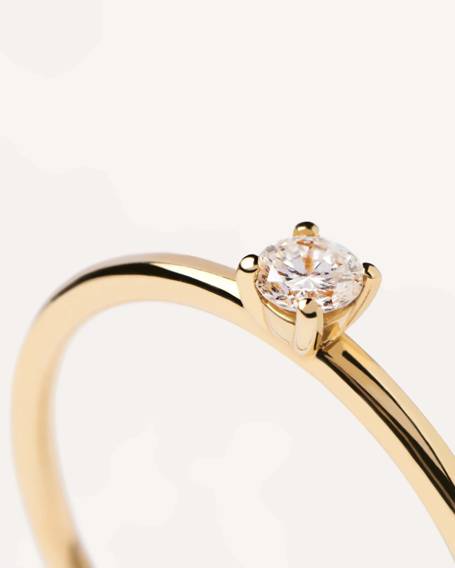 Diamonds And Gold Solitaire Mini Ring 1 Diamonds And Gold Solitaire Mini Ring
