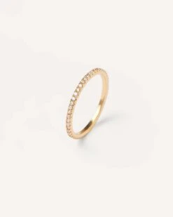 Diamonds And Gold Eternity Mini Ring