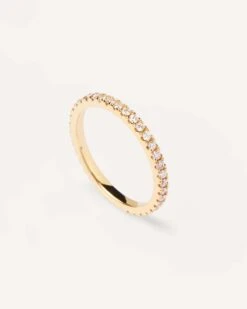 Diamonds And Gold Eternity Medium Ring