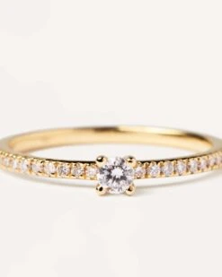 Diamonds And Gold Solstice Ring