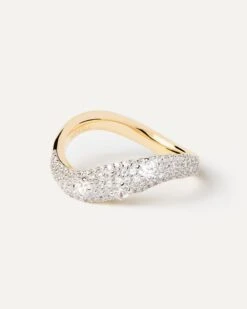 Diamonds And Gold Apollo Ring 15 Diamonds And Gold Apollo Ring -Fashion Accessories 1 AN05 A67 alt1
