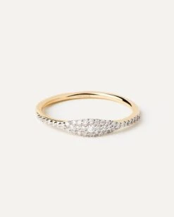 Diamonds And Gold Estella Stamp Ring -Fashion Accessories 1 AN05 A78 alt2