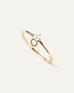 Diamond And Gold Ari Solitary Ring 15 Diamond And Gold Ari Solitary Ring -Fashion Accessories 1 AN05 B06 alt1