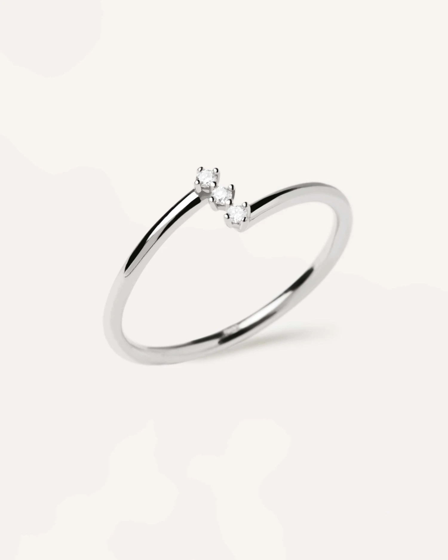 Diamonds And White Gold Balance Ring 1 Diamonds And White Gold Balance Ring