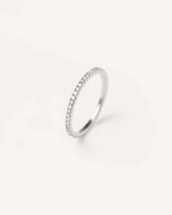 Diamonds And White Gold Eternity Mini Ring
