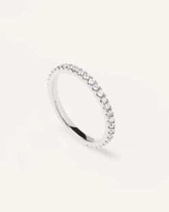 Diamonds And White Gold Eternity Medium Ring