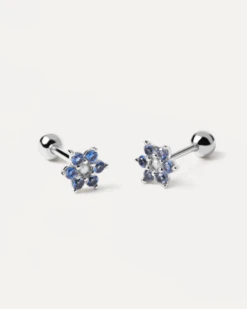 Indigo Peony Silver Earrings -Fashion Accessories 1 AR02 348 U 1 scaled