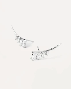 Aqua Silver Climbing Earrings -Fashion Accessories 1 AR02 879 U alt1 2e3a4fc3 3e72 4555 a092 0d9c942d4121