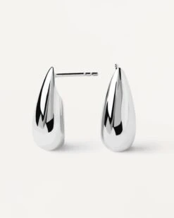 Large Sugar Silver Earrings -Fashion Accessories 1 AR02 881 U alt1
