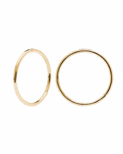 Gold Essential Medium Hoops -Fashion Accessories 1 AR05 008 U scaled