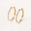 Diamonds And Gold Eternity Medium Hoops