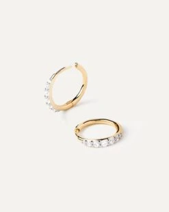 Diamonds And Gold Estella Mini Hoops