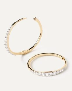 Diamonds And Gold Estella Hoops