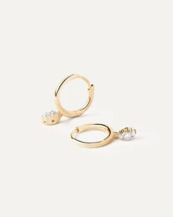 Diamonds And Gold Emi Hoops