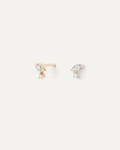 Diamonds And Gold Lucy Stud Earrings -Fashion Accessories 1 AR05 A28 U