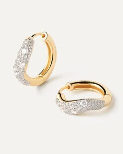 Diamonds And Gold Apollo Hoops