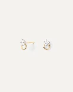 Diamonds And Gold Ari Stud Earrings