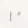 Diamonds And White Gold Asymetric Studs