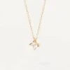 Square Diamond And Gold Solitaire Necklace
