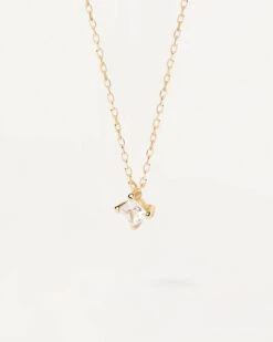 Square Diamond And Gold Solitaire Necklace