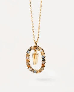 Letter V Necklace -Fashion Accessories 1 CO01 281 U alt1 134de3ef 9204 4f52 ac8f 6b35557221da