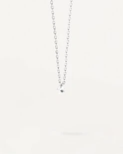Joy Silver Solitary Necklace 13 Joy Silver Solitary Necklace -Fashion Accessories 1 CO02 599 U alt2
