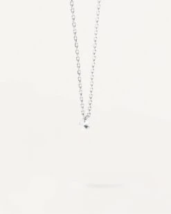 Joy Silver Solitary Necklace