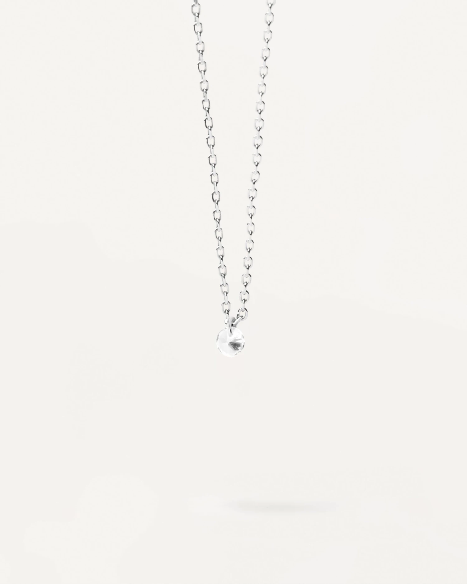 Joy Silver Solitary Necklace 1 Joy Silver Solitary Necklace