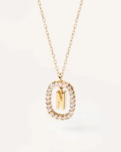 Diamonds And Gold Letter N Necklace -Fashion Accessories 1 CO05 019 U alt1