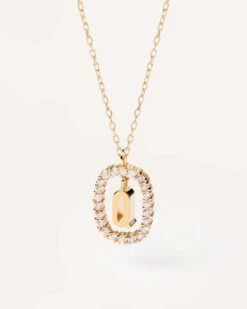 Diamonds And Gold Letter Q Necklace