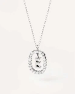 Diamonds And White Gold Letter E Necklace 19 Diamonds And White Gold Letter E Necklace -Fashion Accessories 1 CO06 010 U alt1