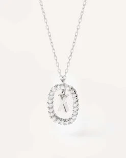 Diamonds And White Gold Letter X Necklace