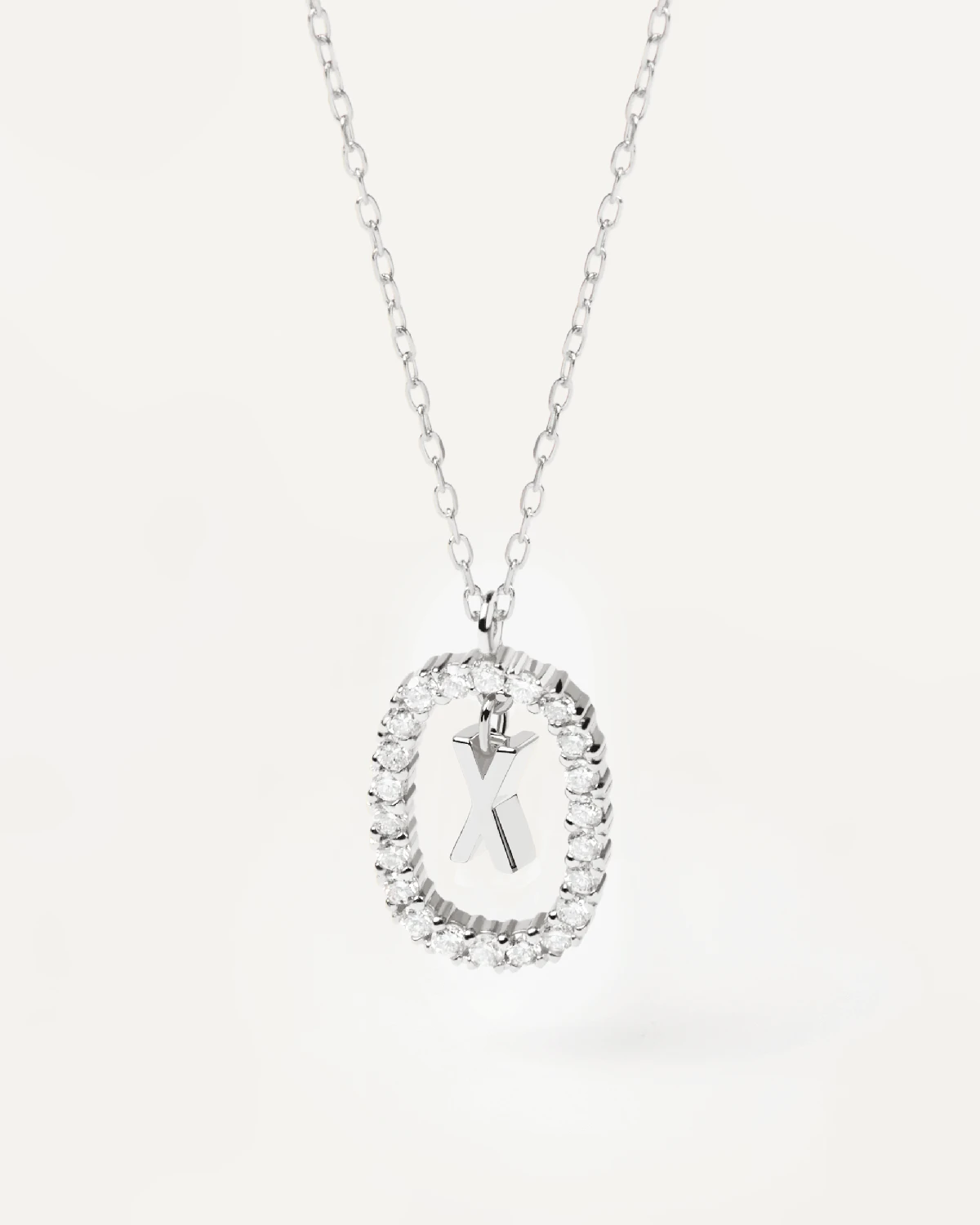 Diamonds And White Gold Letter X Necklace 9 Diamonds And White Gold Letter X Necklace - Image 9