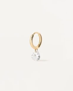 Aqua Single Hoop Earring