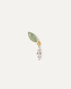 Green Aventurine Ginger Single Earring