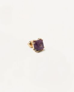 Suki Charoite Single Earring