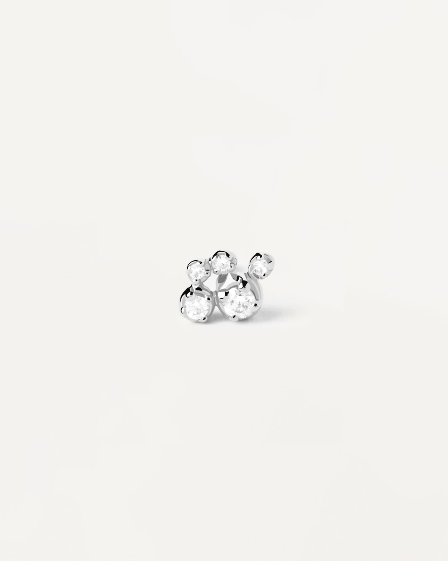 Bubble Silver Single Stud Earring 1 Bubble Silver Single Stud Earring