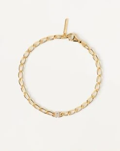 Letter R Chain Bracelet