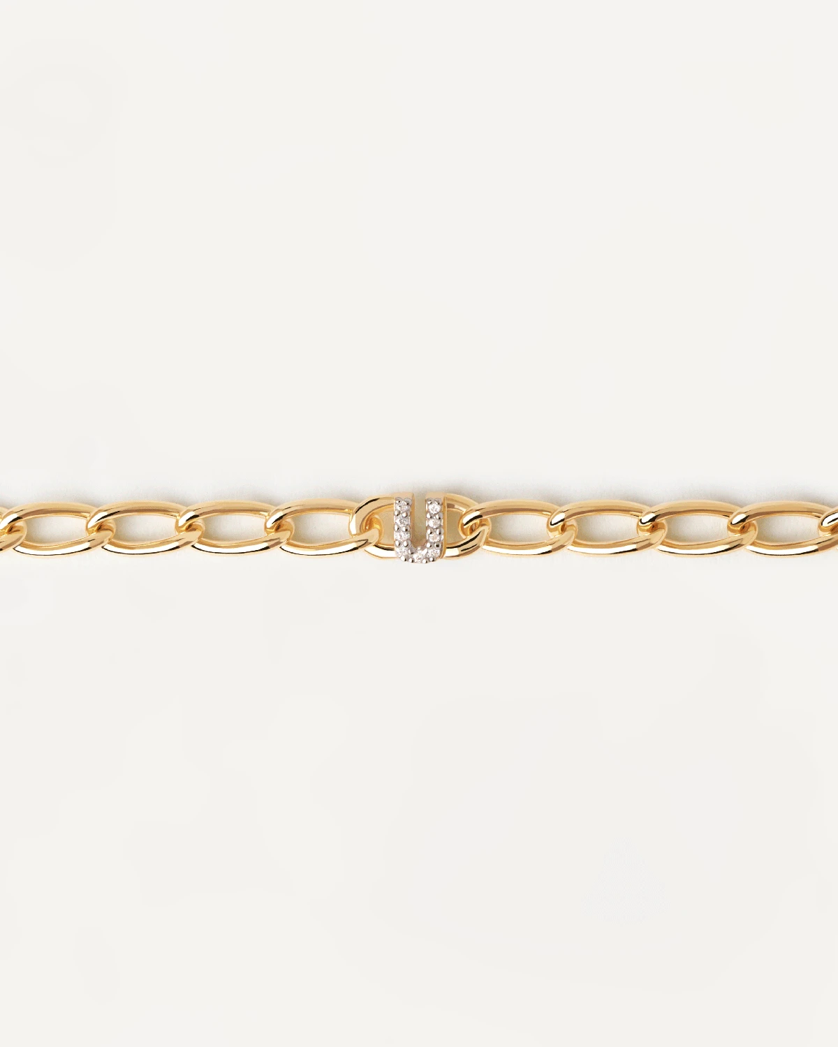 Letter U Chain Bracelet 8 Letter U Chain Bracelet - Image 8