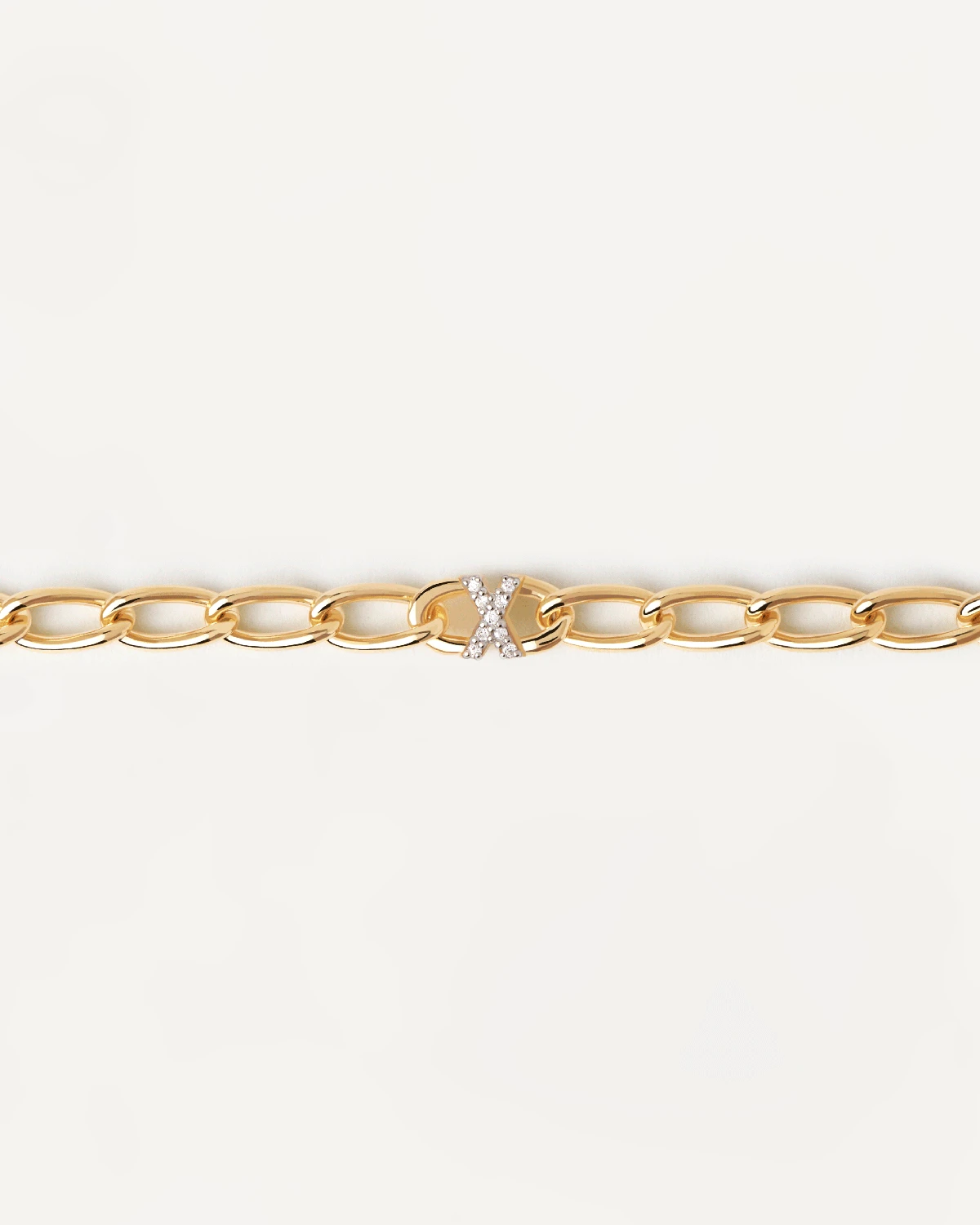 Letter X Chain Bracelet 7 Letter X Chain Bracelet - Image 7