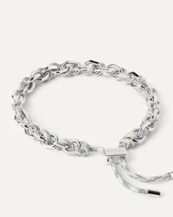 Sky Rope And Chain Silver Bracelet