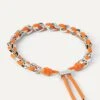 Tangerine Rope And Chain Silver Bracelet