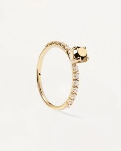 Extra Golden Gem Ring -Fashion Accessories 1.AN01 432 U